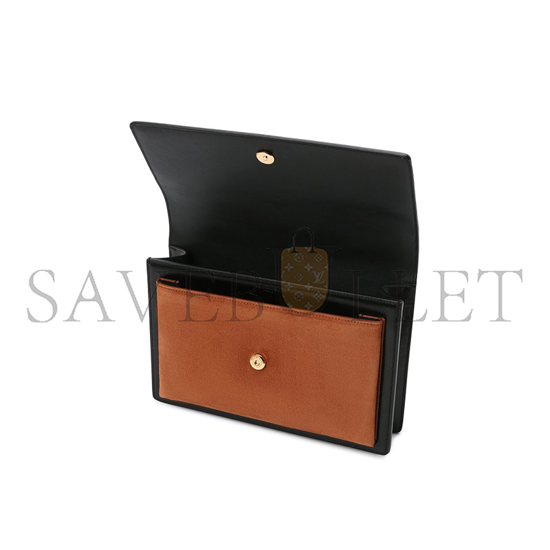 YSL SUNSET MEDIUM IN VEGETABLE-TANNED LEATHER JC362131 (25*18*5cm)