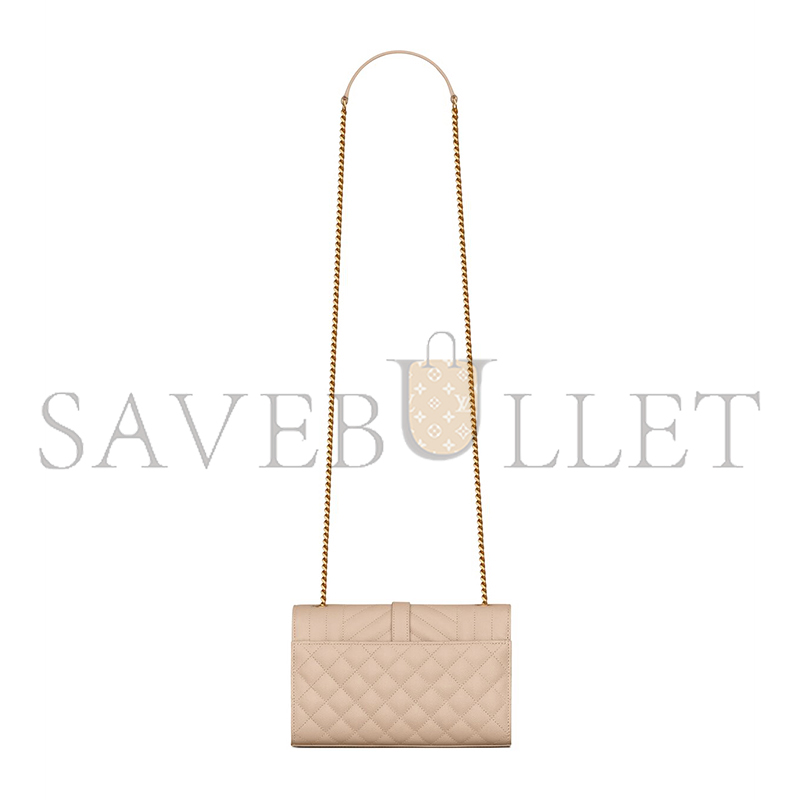 YSL ENVELOPE SMALL IN QUILTED GRAIN DE POUDRE EMBOSSED LEATHER 600195BOW912721 (21*13*6cm)